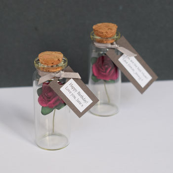 Miniature Personalised Paper Tea Rose Gift, 12 of 12