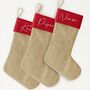 Personalised Jute Stocking, thumbnail 2 of 2