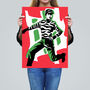No More Public Order Red Green Protester Wall Art Print, thumbnail 2 of 6