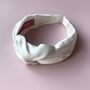 'Bella' Silk Knot Headband In Ice White, thumbnail 2 of 6