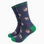 Men's Bamboo Socks Navy Sloth, thumbnail 4 of 4