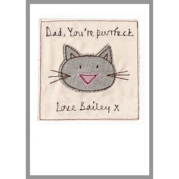 Personalised Cat Father's Day Card For Dad Or Grandad, 4 of 12