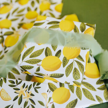 Lemon Gift Wrap – Vibrant Citrus Wrapping Paper, 7 of 7