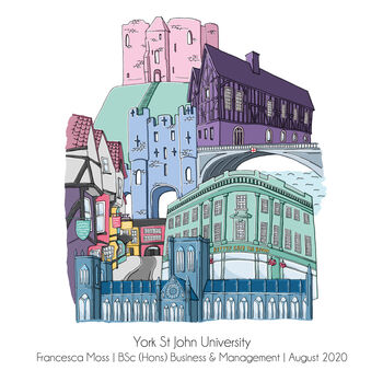 York Graduation Skyline Personalised Card, 4 of 6