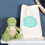 T Rex Dinsaour Soft Toy And Personalised Bag, thumbnail 2 of 4