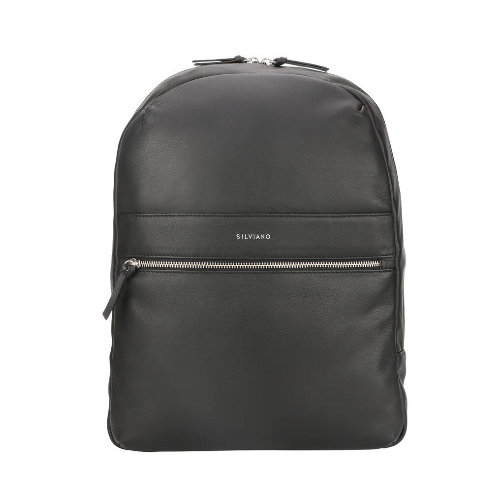 Goswell Leather Backpack Black, 1 of 3