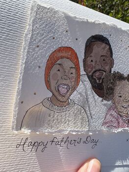 A5 Personalised Fathers Day Illustrated Card, 4 of 4