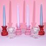 Glass Double Ended Candlesticks And Tealights, thumbnail 1 of 7