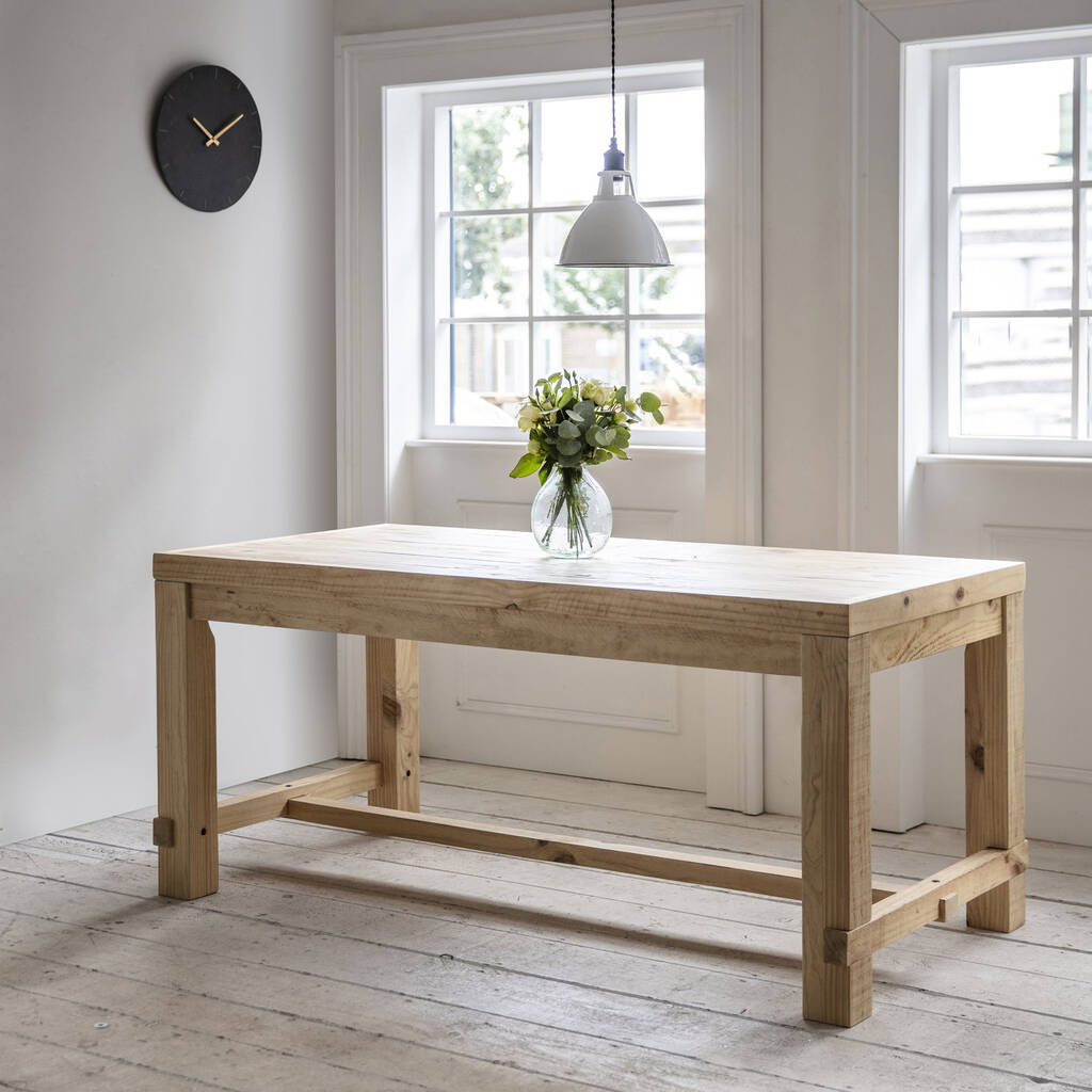 Chunky Raw Pine Table By The Little House Shop