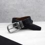 Personalised Initial Men's Leather Reversible Belt, thumbnail 1 of 6