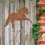 Rusted Metal Walking Horse, Animal Wall Art Decor, thumbnail 9 of 10