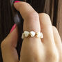 Mother Of Pearl Heart Stretch Ring, thumbnail 4 of 7