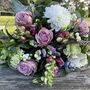 Pinks Hand Tied Bouquet Includes Pink Roses, thumbnail 1 of 10