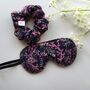 Liberty 100% Silk Scrunchie/Eye Mask Set Lavender, thumbnail 2 of 5