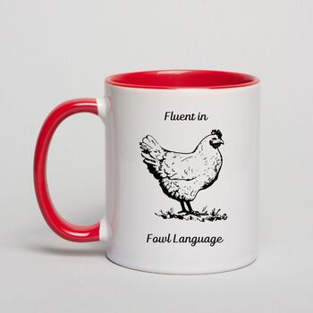 Fluent In Fowl Language Chicken Mug, 2 of 2