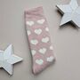 Long Welly Boot Socks With Hearts In Pink, thumbnail 1 of 2