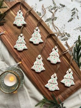 Personalised Clay Mini Tree Decoration, 3 of 6