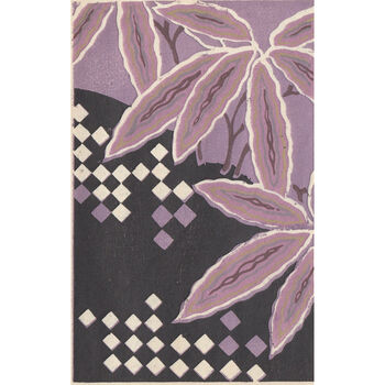 Japanese Leaf Purple Pattern Print, 3 of 3
