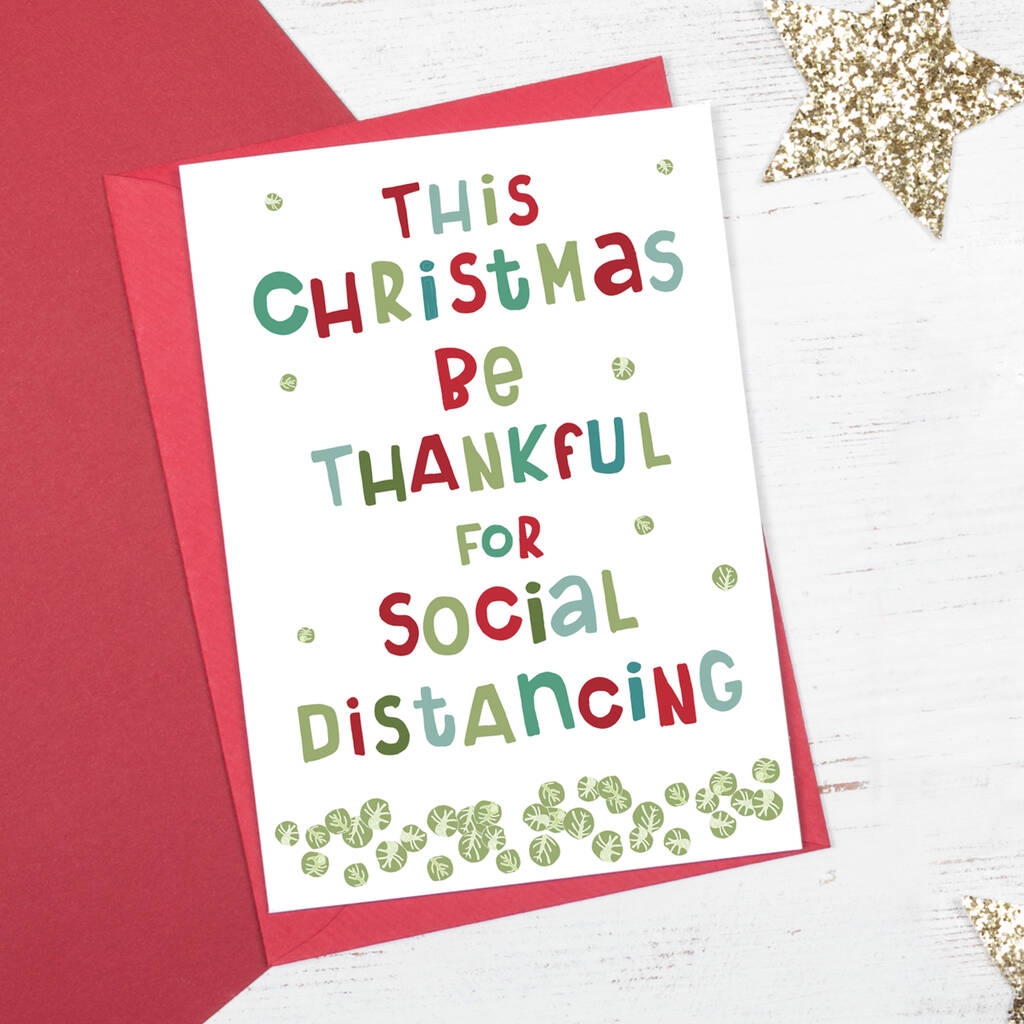 Funny Xmas Sprouts Social Distancing Card By Wink Design