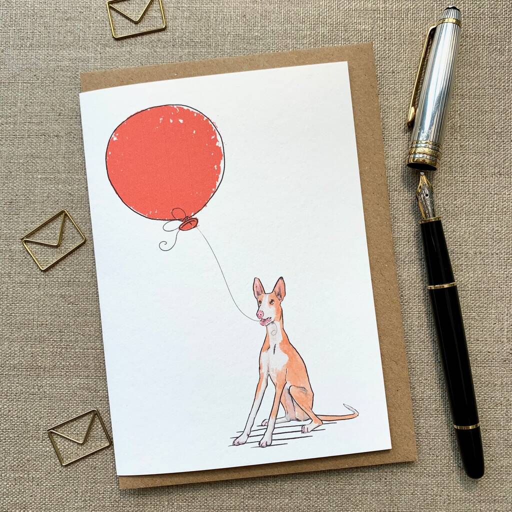 Personalised Podenco Dog Birthday Card, 1 of 4