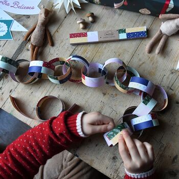 Traditional Patchwork Christmas Paper Chains Kit, 5 of 11