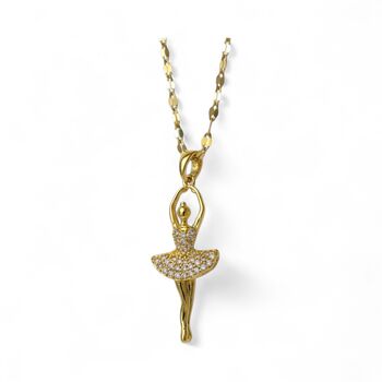 Personalised 18ct Gold Plated Ballerina Necklace, 6 of 12