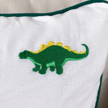 Children's Dinosaur Embroidered Nursery Cushion, 5 of 8
