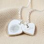 Personalised Fingerprint Sterling Double Heart Necklace, thumbnail 6 of 10