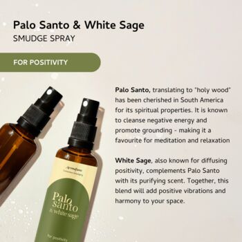 Palo Santo And White Sage Smudge Spray, 2 of 9