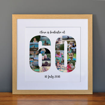Personalised 60th Birthday Photo Collage, 2 of 8