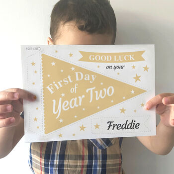 Personalised Back To School Flag Card, 2 of 10
