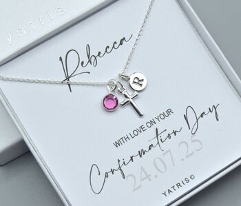 Sterling Silver Confirmation Necklace, 2 of 7