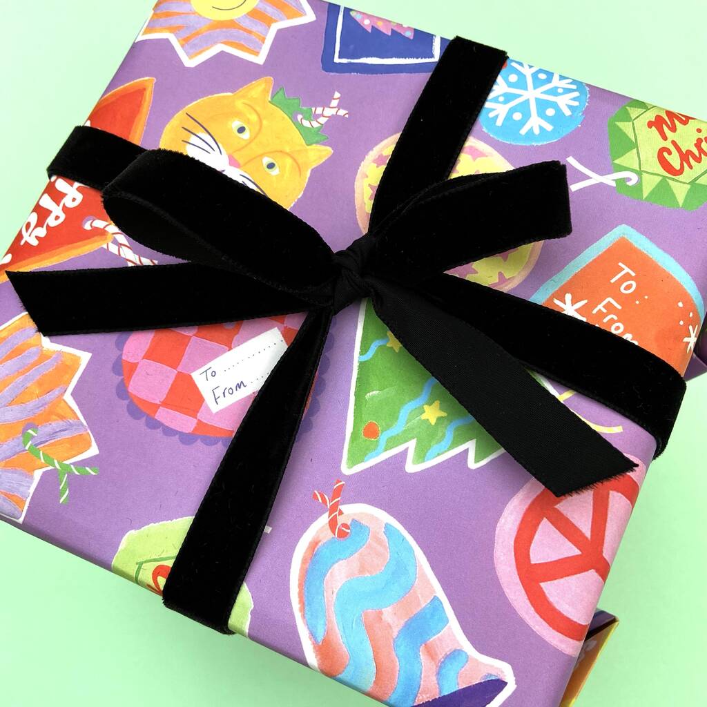 Christmas Gift Tag Wrapping Paper By Ickaprint