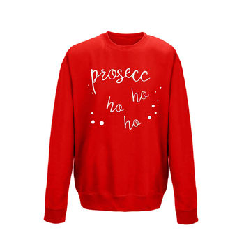 Prosecco Ho Ho Ho Christmas Sweatshirt Jumper, 8 of 8