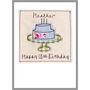 Personalised Cake 1st Or Any Birthday Card For Girl, thumbnail 2 of 12
