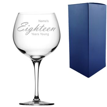Engraved 18th Birthday Gin Glass, 3 of 8