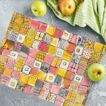 Patchwork Delight Textured Glass Chopping Boards, 4 of 8