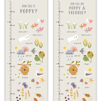 Personalised Months Of The Year Height Chart, 2 of 7