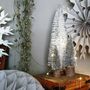 Decorative Silver And White Bottle Brush Tree, thumbnail 1 of 2
