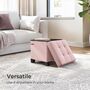Foldable Storage Ottoman Footrest Bench, thumbnail 3 of 9