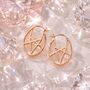 Oval Geometric Small Hoop Earrings, thumbnail 6 of 7