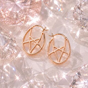 Oval Geometric Small Hoop Earrings, 6 of 7