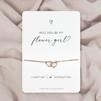 Will You Be My Bridesmaid Cute Heart Bridal Proposal Bracelet, 4 of 6