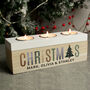 Personalised Christmas Tree Triple Tealight Holder Box, thumbnail 2 of 4