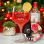 Christmas Reindeer Gin Glass With Chocolate Gift Boxed Set, thumbnail 1 of 6