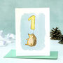 Hedgehog First Birthday Card, thumbnail 1 of 11