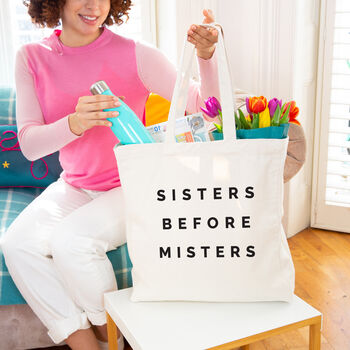 Sisters Before Misters Friendship Tote Bag, 3 of 12
