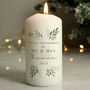 Personalised Christmas As Mr And Mrs Pillar Candle, thumbnail 1 of 3