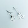 Sterling Silver Circle Dangle Stud Earrings, thumbnail 3 of 5