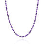 Jewel Bead Amethyst Necklace Sterling Silver, thumbnail 2 of 4